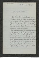 Nachlass Franz Steindachner, Brief von Gustav Schneider (senior) an Franz Steindachner (29.03.1880), Inv.Nr. 461.18, Seite 1